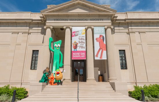 Banners to promote the Toys exhibition